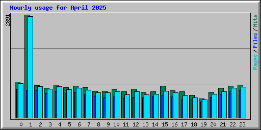 Hourly usage for April 2025