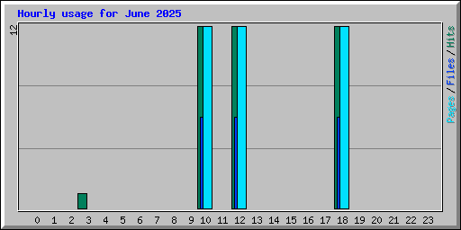 Hourly usage for June 2025