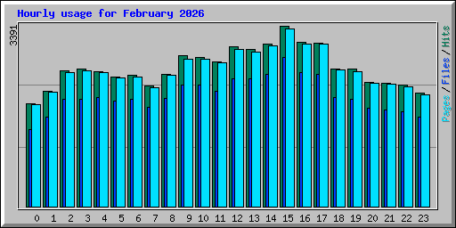 Hourly usage for February 2026